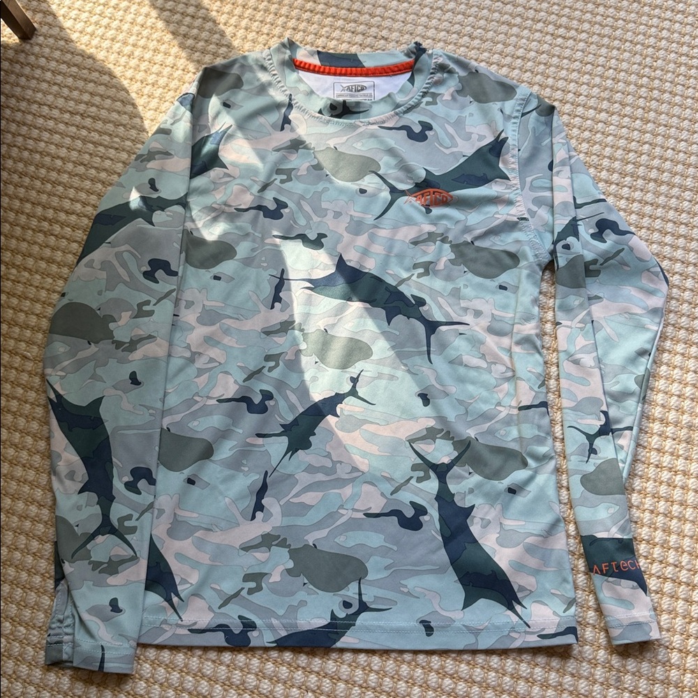 AFTCO Camouflage Shirt with Orange Trim